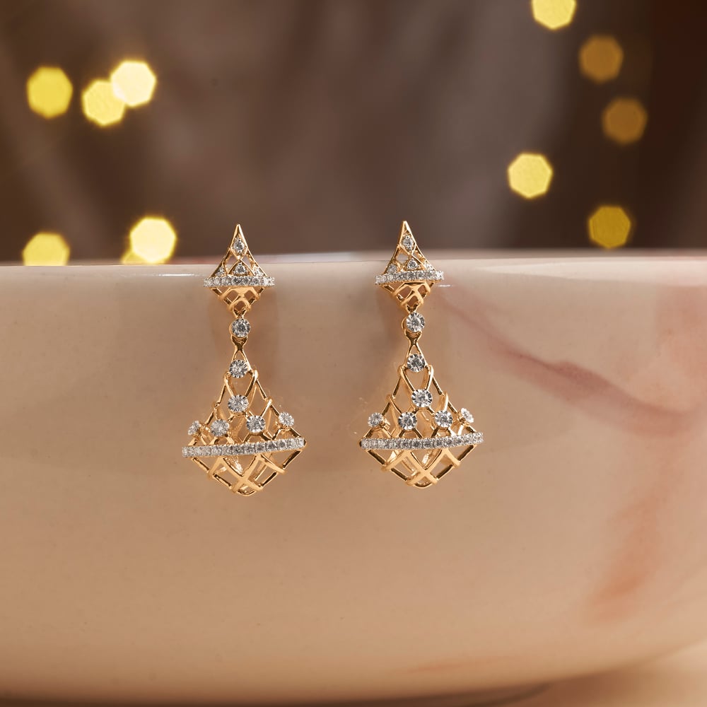 Striking Light Diamond Jhumka,,hi-res image number null