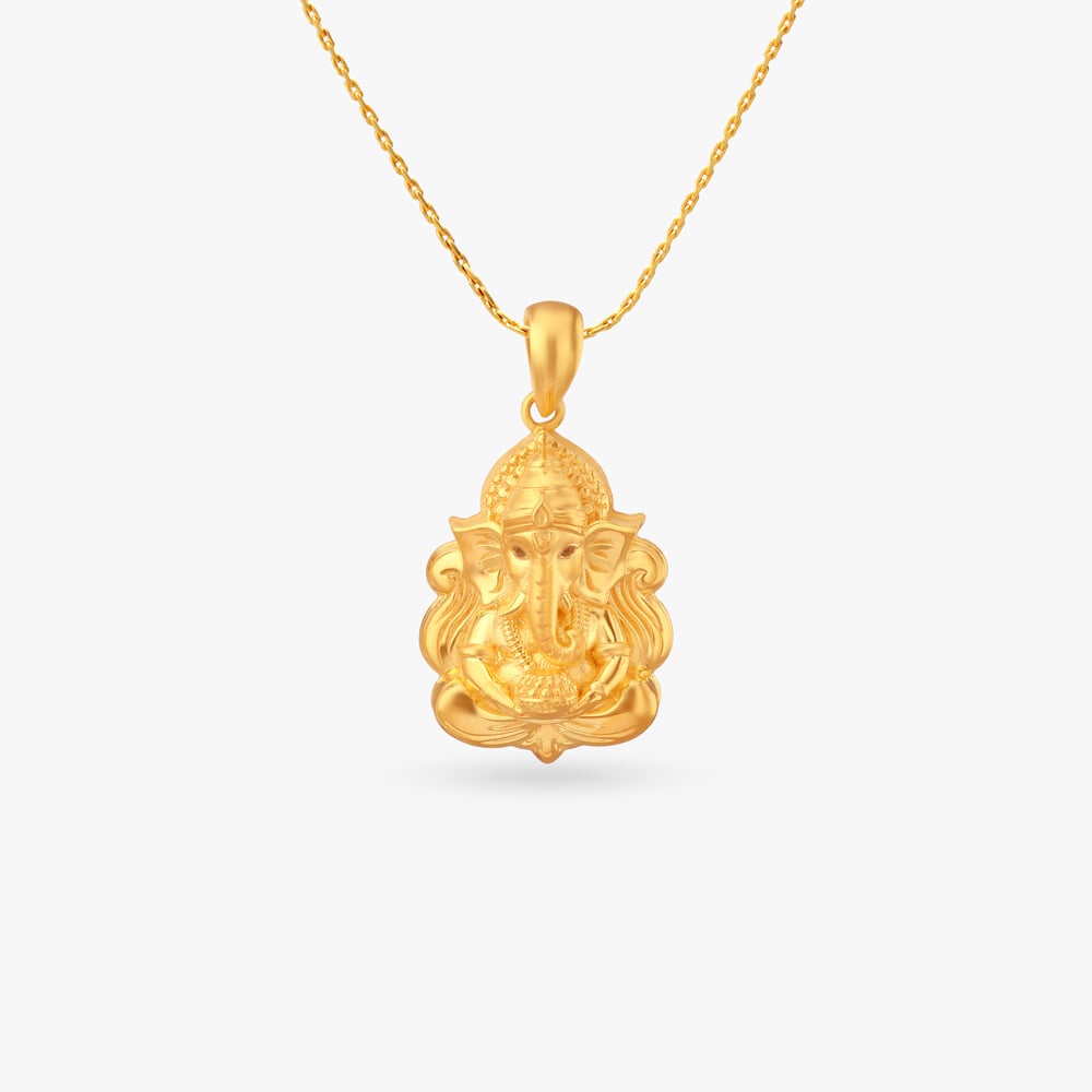 

Ornate Ganesha Gold Pendant