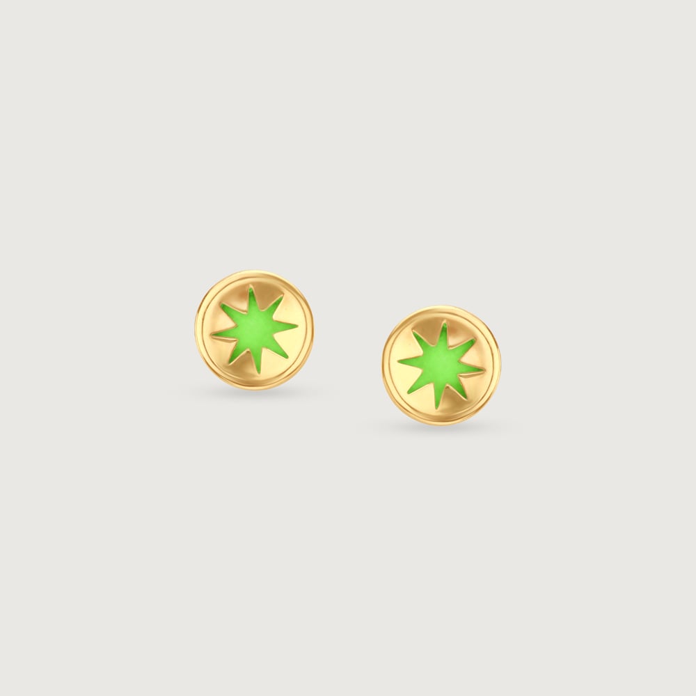 Radiant Sunset Gold Stud Earrings,,hi-res image number null