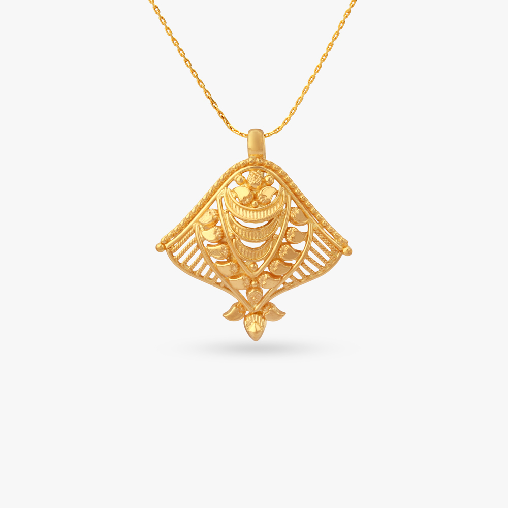 Ornate Horizon Gold Pendant,,hi-res image number null
