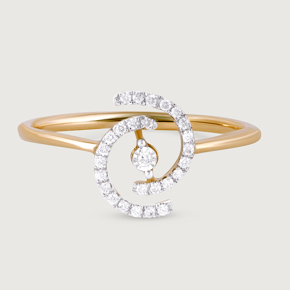 Infinite Sparkle Gold & Diamond Finger Ring,,hi-res image number null