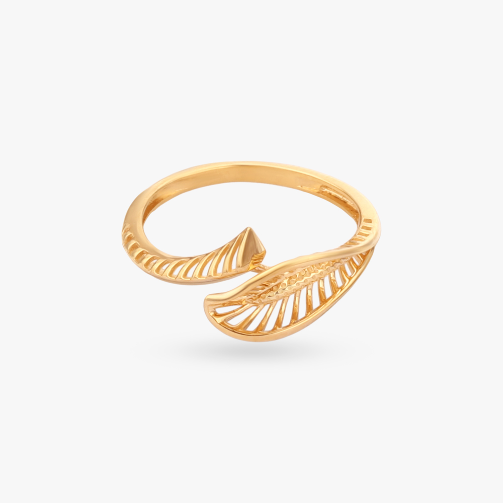 Whispering Leaf Gold Ring,,hi-res image number null