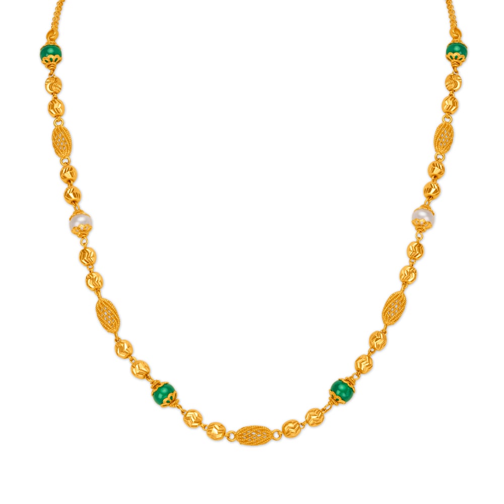 

Flawless Coloured Bead Gold Chain