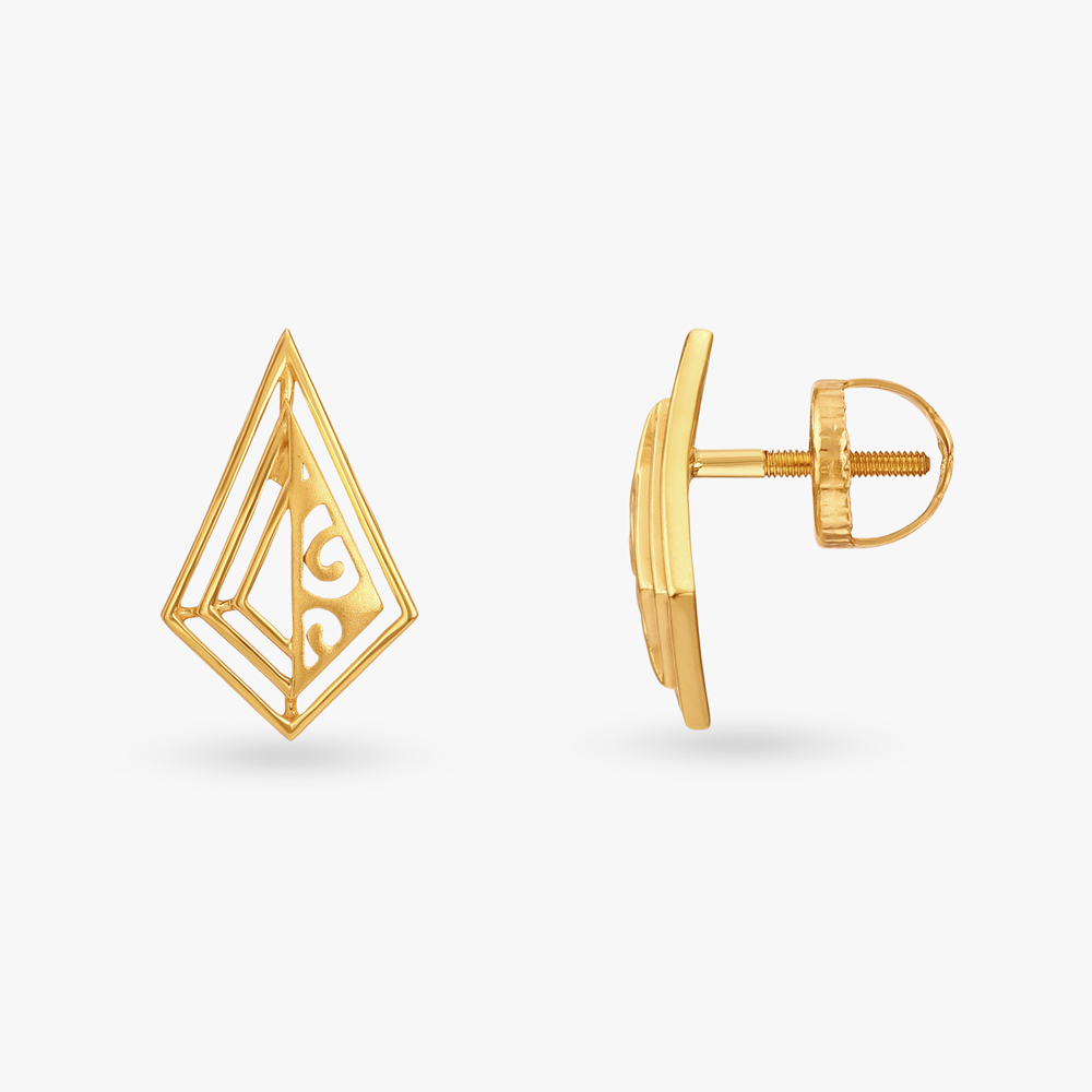 Blissful Gold Stud Earrings,,hi-res image number null