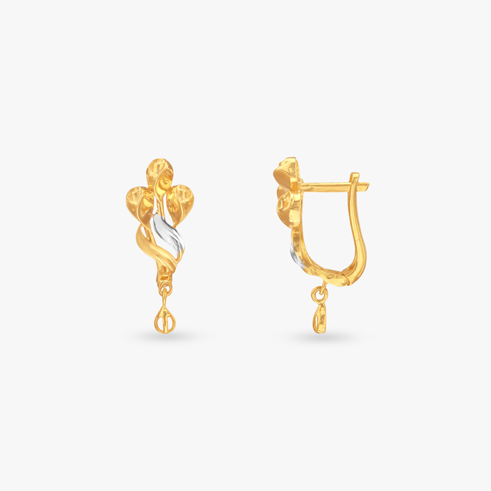 

Wave Rhythm Gold Hoop Earrings
