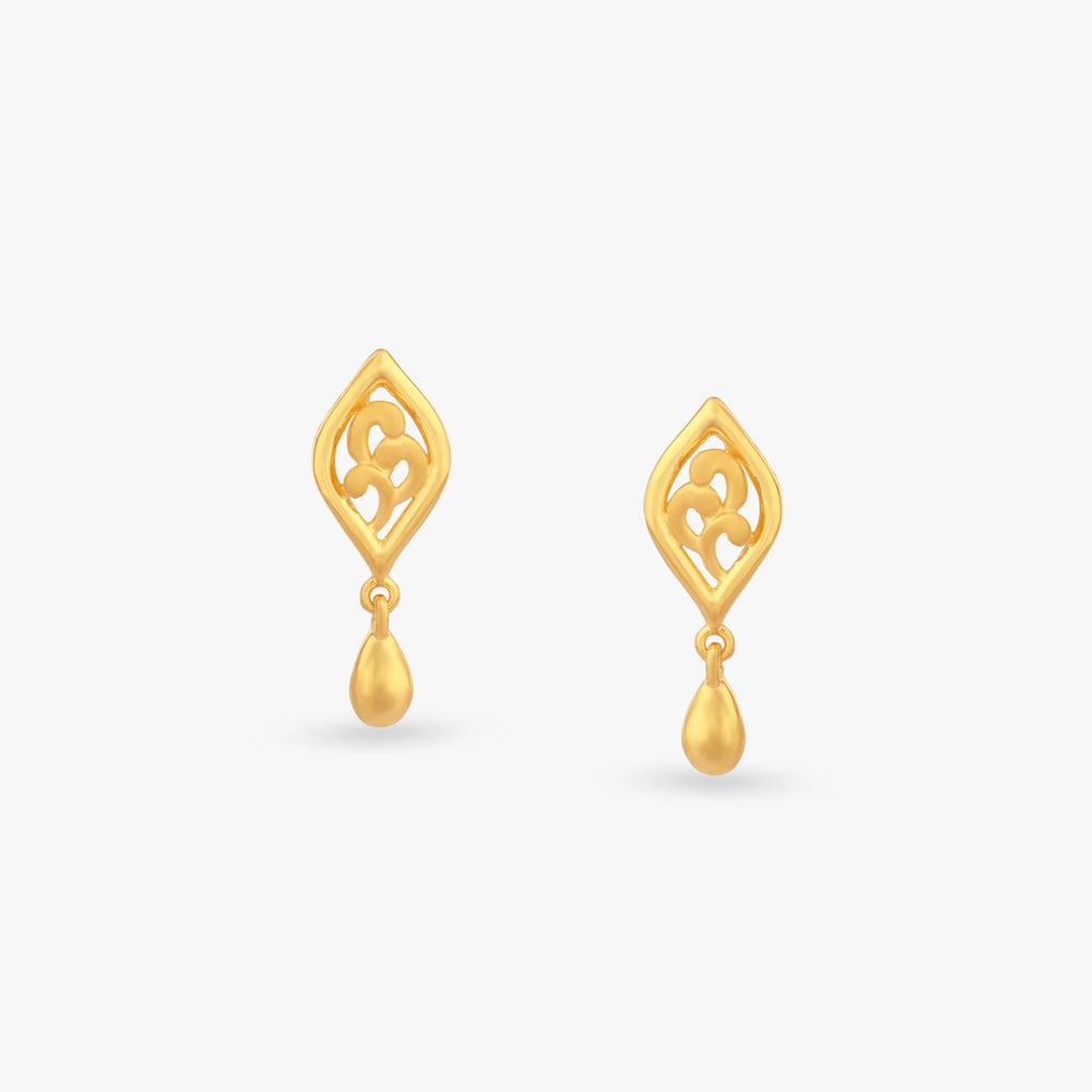 

Sweet Sparkle Gold Drop Earrings for Kids