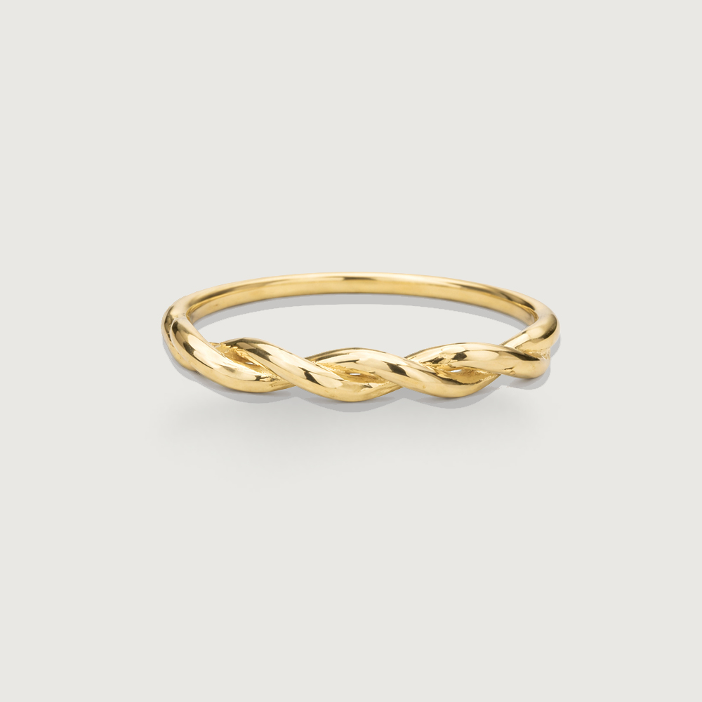 Braided Twist Gold Ring,,hi-res image number null