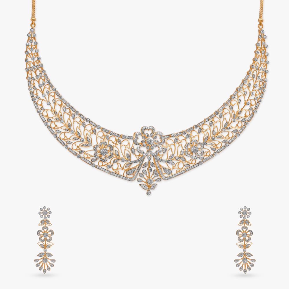 Elegance Entwined Diamond Necklace Set,,hi-res image number null