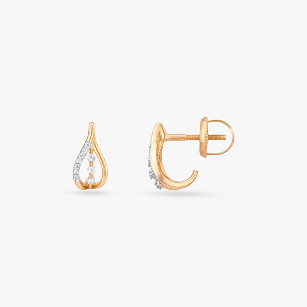 Infinity Twist Diamond Hoop Earrings,,hi-res image number null