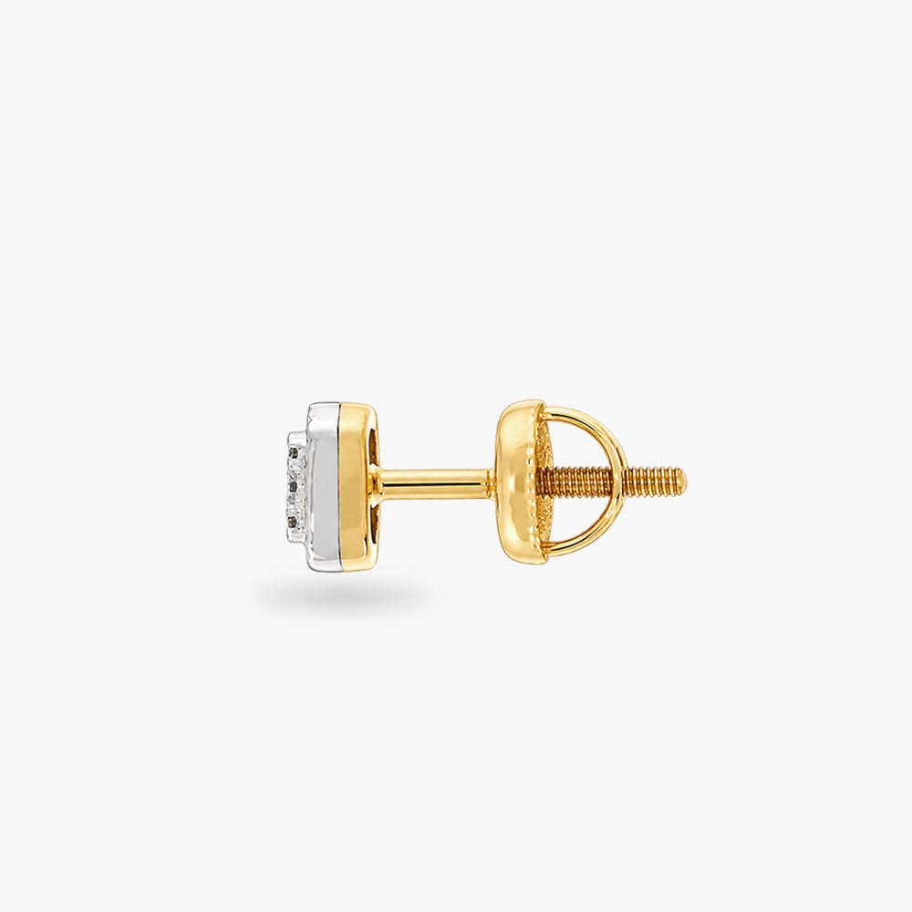Refined Edge Diamond Stud Earring for Men,,hi-res image number null