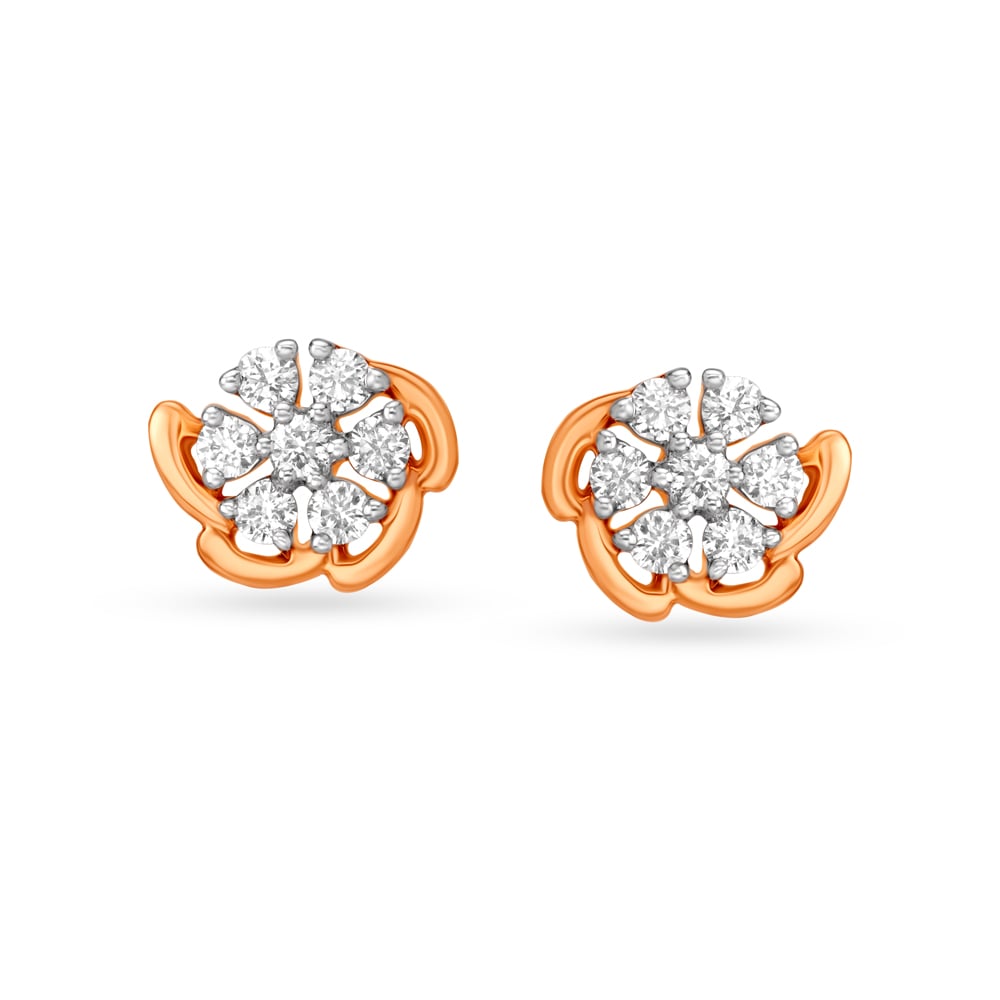 

7 Stone Diamond Stud Earrings for Kids
