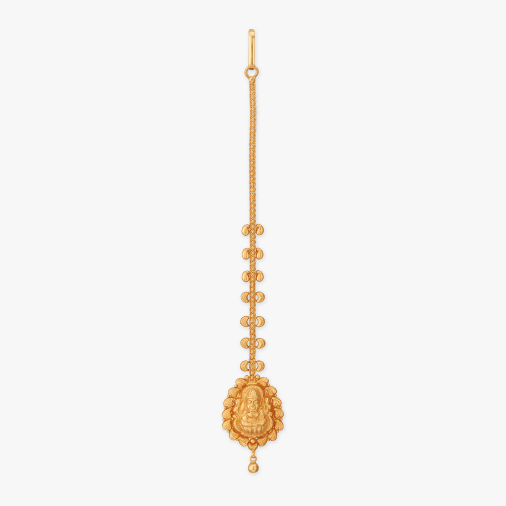 Divine Bloom Gold Maang Tikka,,hi-res image number null