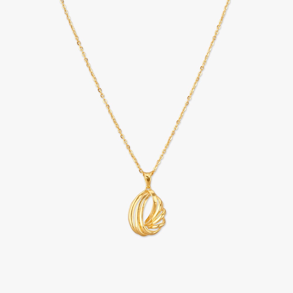 

Twisted Loop Gold Pendant with Chain
