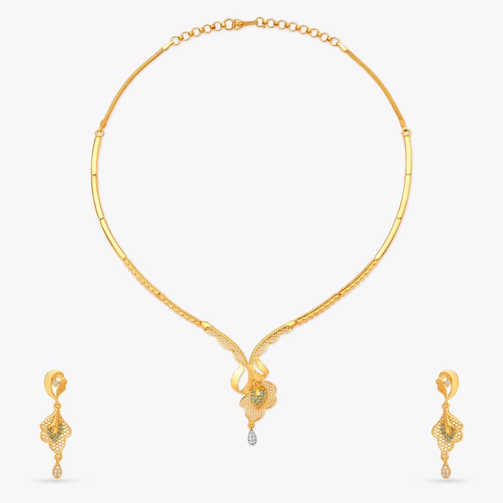 Floral Allure Necklace Set,,hi-res image number null