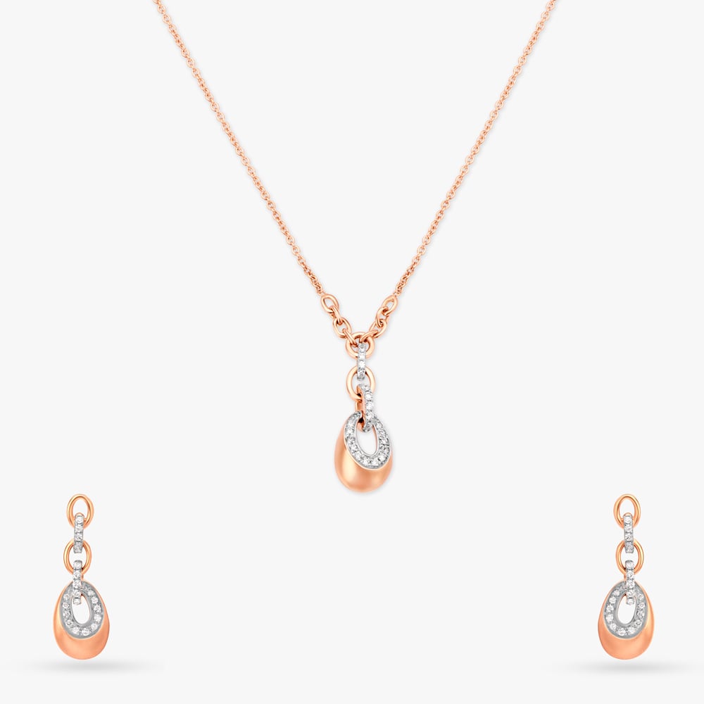 Hues of Ringlets Diamond Necklace Set