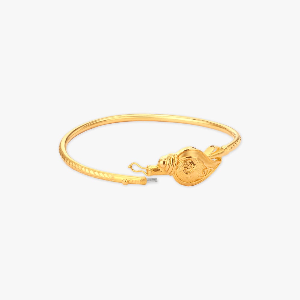 Meenakari Manjari Loha Gold Bangle,,hi-res image number null