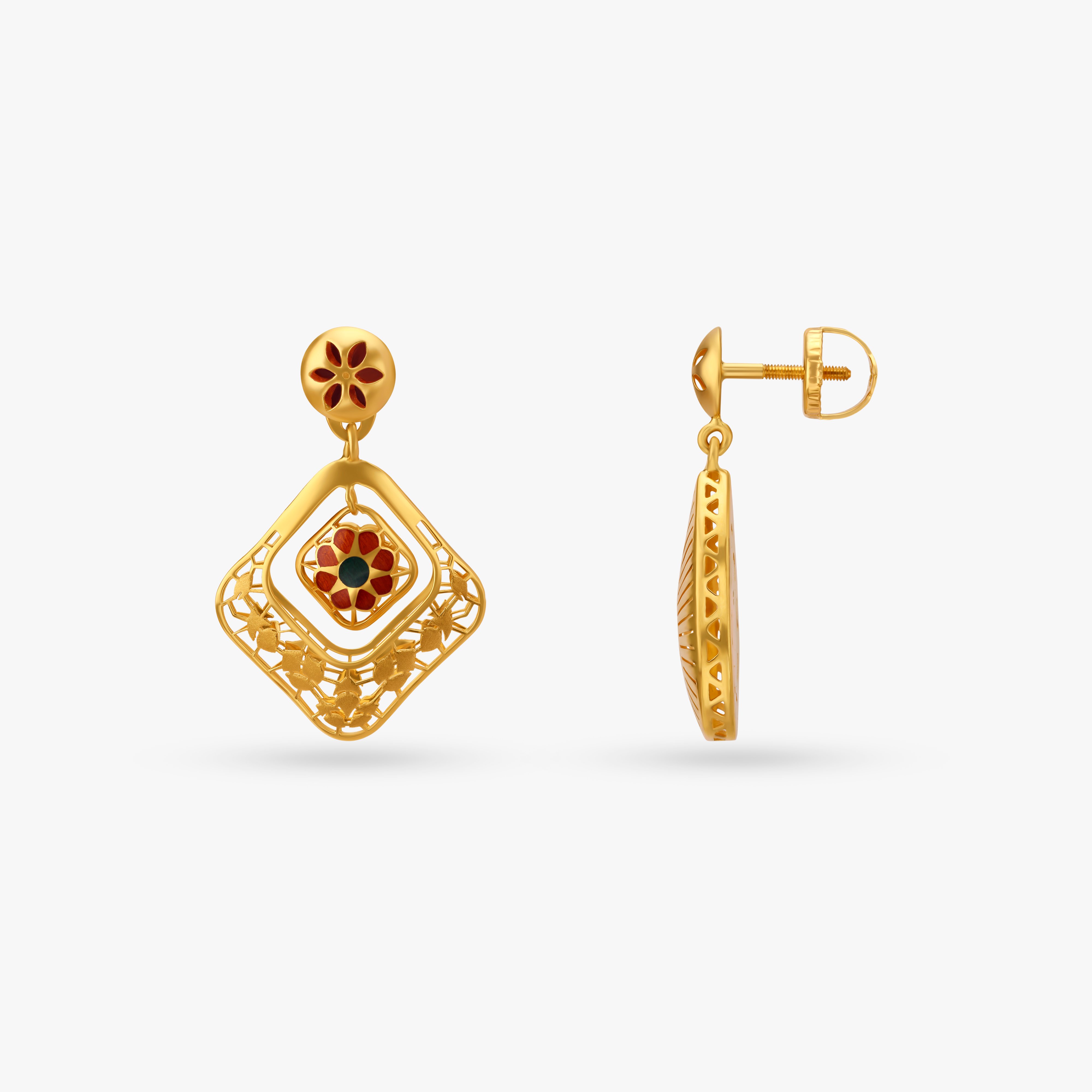 Geometric Pendant and Earrings Set,,hi-res image number null