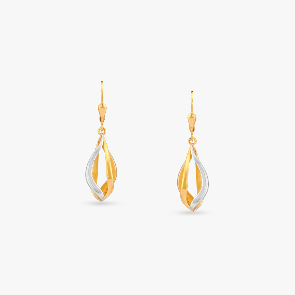 Twist Harmony Gold Drop Earrings,,hi-res image number null