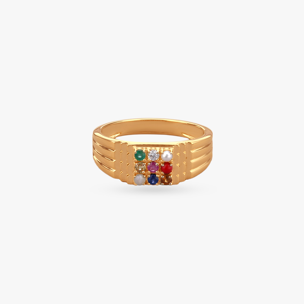 

Celestial Navaratna Diamond Ring for Men