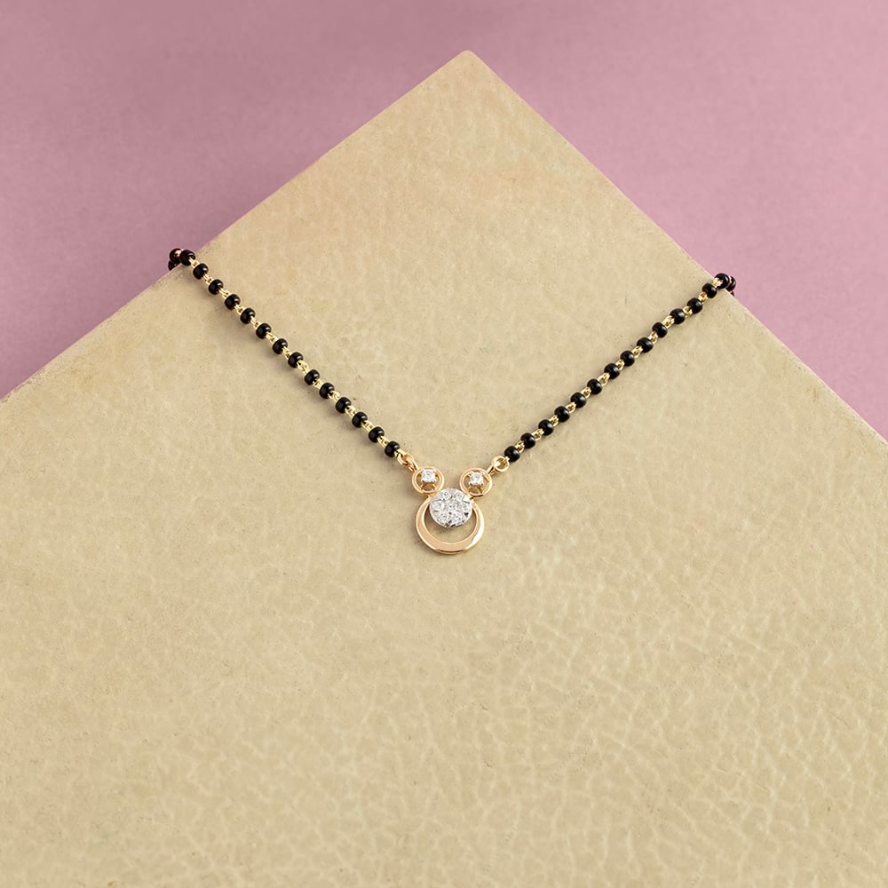 Radiant Sphere Gold and Diamond Mangalsutra,,hi-res image number null