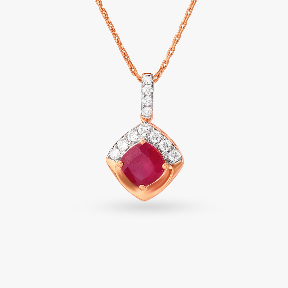 Crimson Delight Diamond Pendant,,hi-res image number null