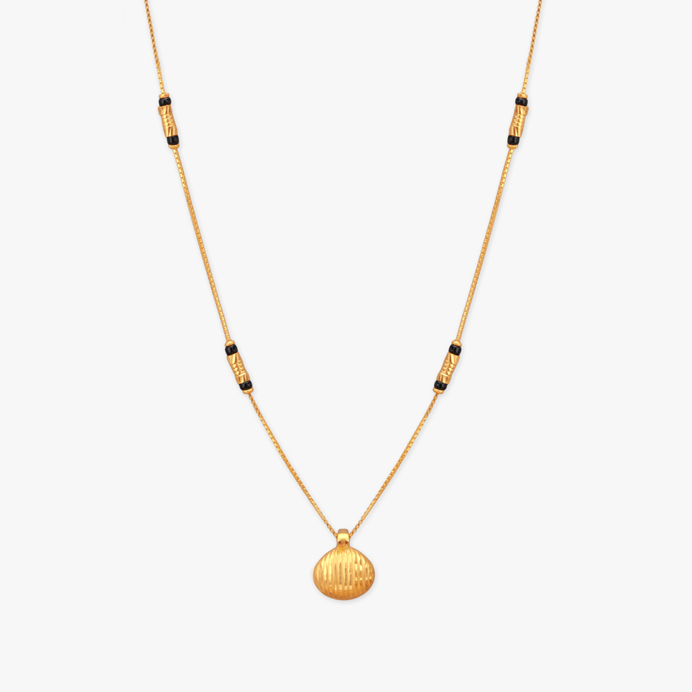 Ribbed Dome Gold Mangalsutra,,hi-res image number null