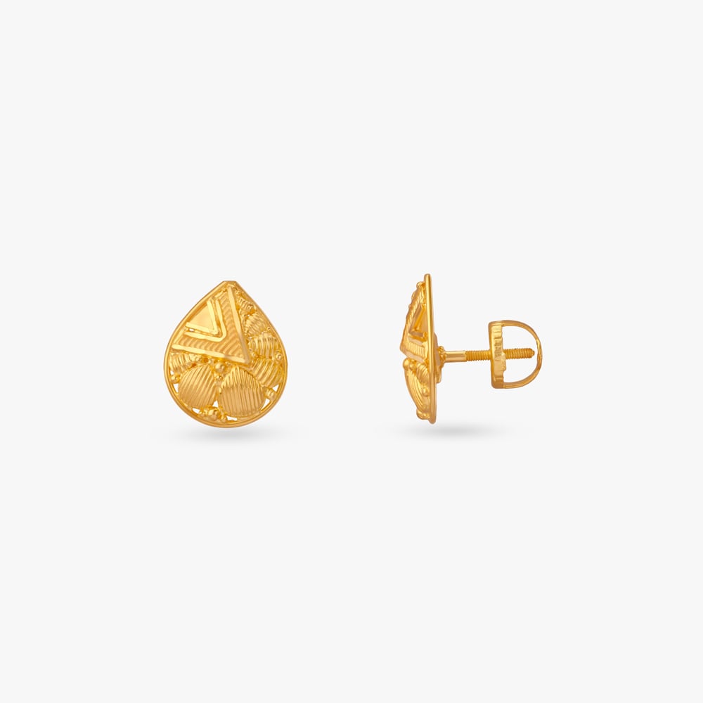 

Dewdrop Whisper Gold Stud Earrings