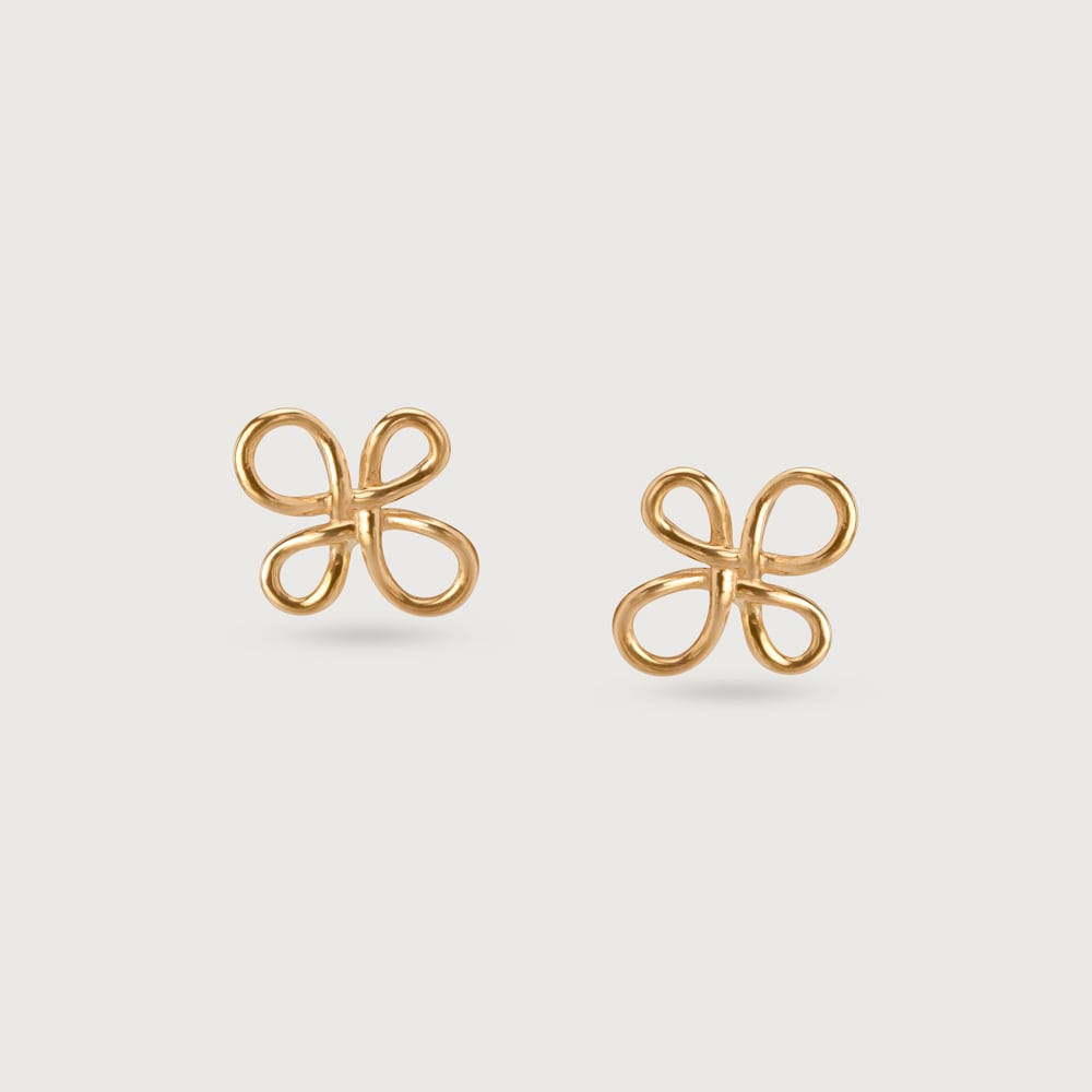 Eternal Blossom 14KT Yellow Gold Stud Earrings,,hi-res image number null