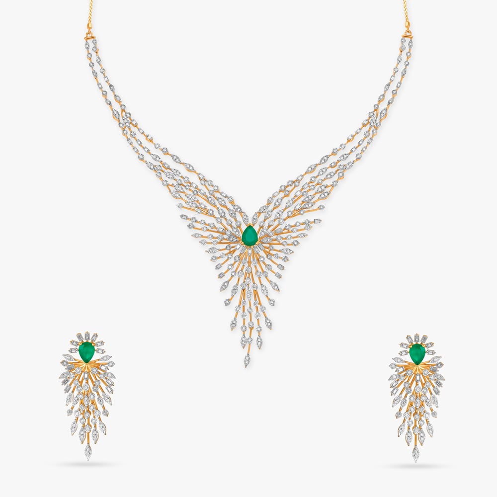 Exquisite Lush Diamond Necklace Set,,hi-res image number null