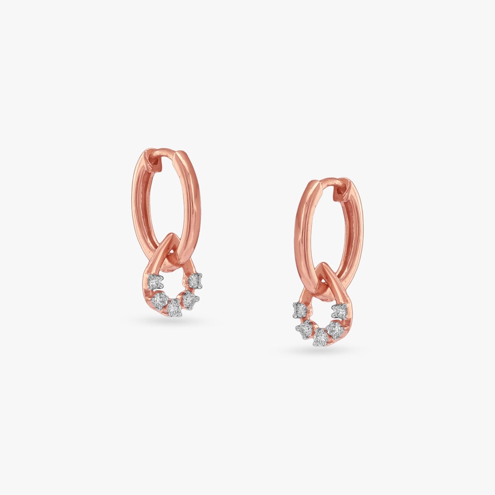 

Glimmer Loop Diamond Hoop Earrings