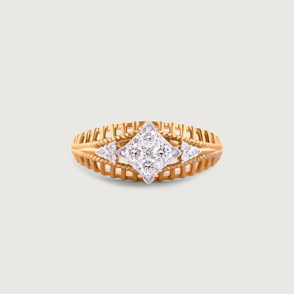Love Lock Gold & Diamond Finger Ring,,hi-res image number null