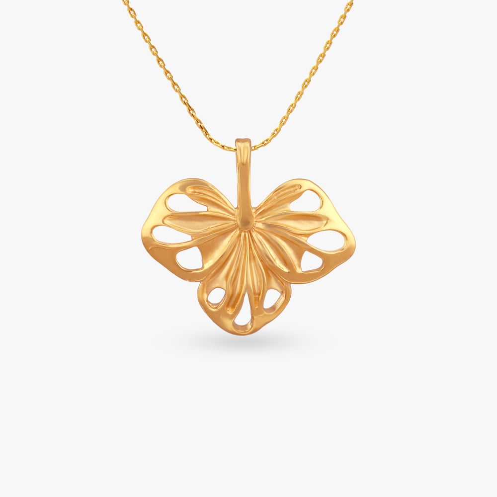

Aurora Leaf Gold Pendant
