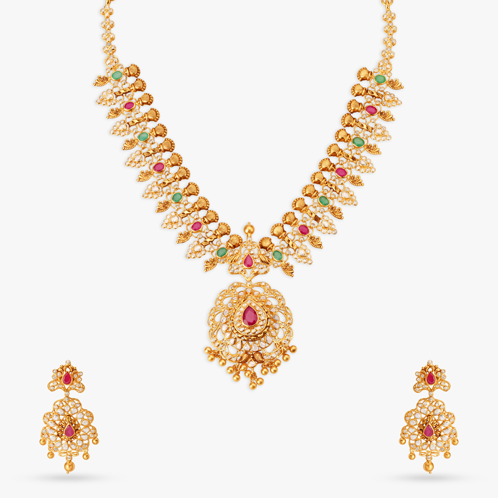 Striking Elegance Traditional Necklace Set,,hi-res image number null