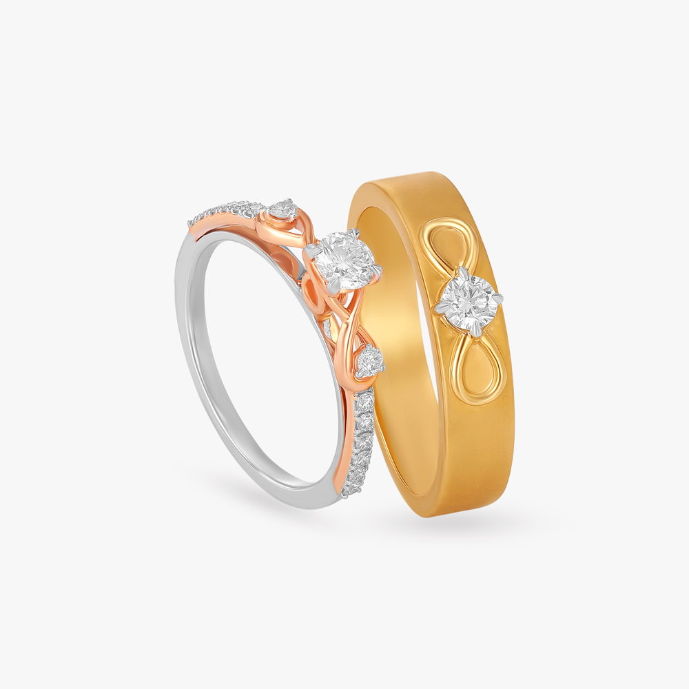 Forever in love Diamond Couple Rings,,hi-res image number null