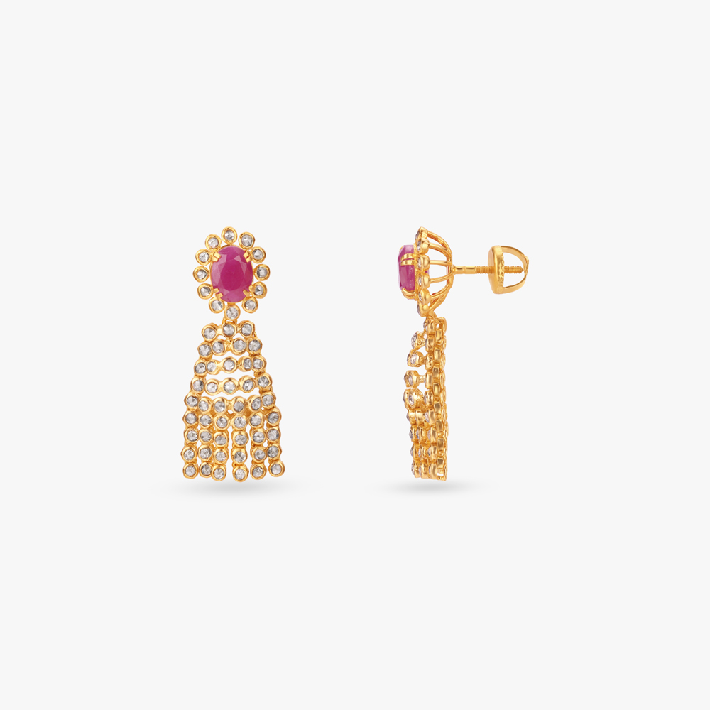 Jasmine Fringe Gold Haaram Set,,hi-res image number null