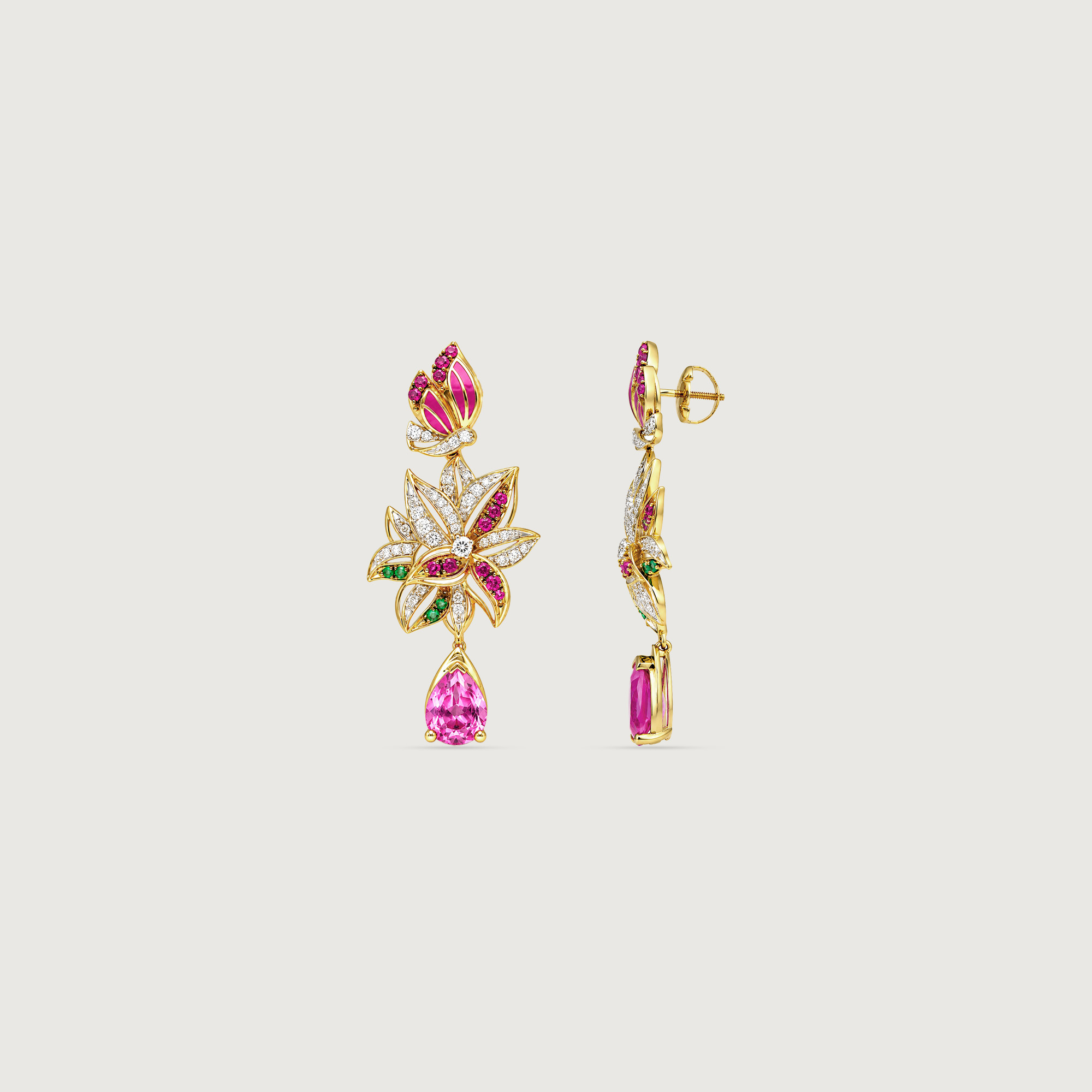 Blossoming Radiance Diamond Drop Earrings,,hi-res image number null