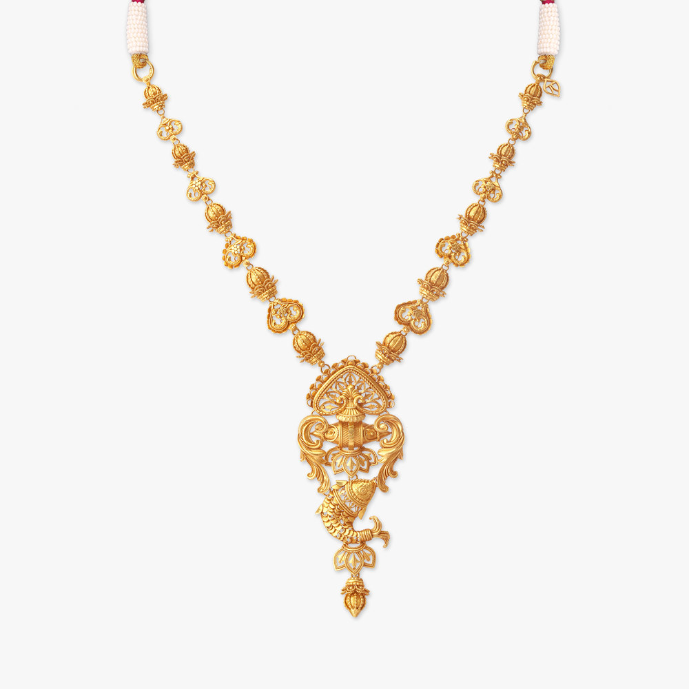 Serene Pond Gold Necklace Set,,hi-res image number null