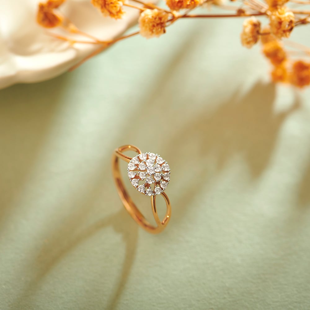 Pear Moissanite Engagement Ring Rose Gold Halo Cluster Diamond Ring | La  More Design