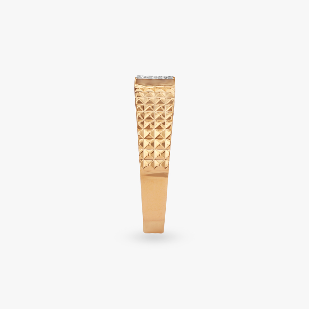 Sculpted Grid Diamond Ring For Men,,hi-res image number null