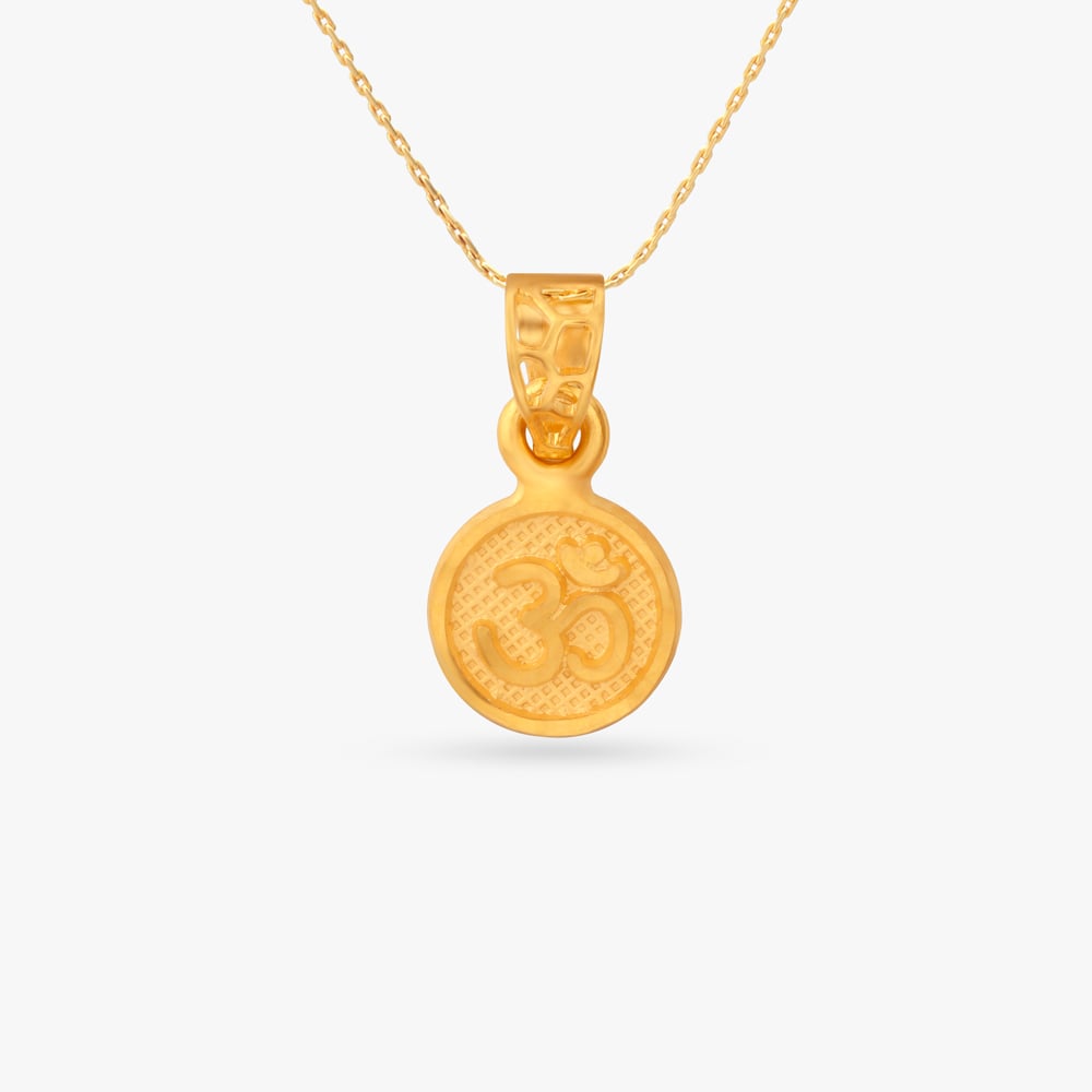 

Divine Om Gold Pendant For Kids
