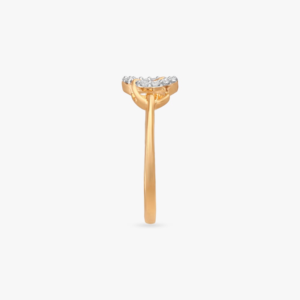 Classy Interlink Diamond Finger Ring,,hi-res image number null