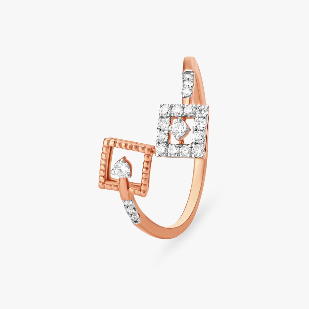 Eclectic Squares Diamond Ring