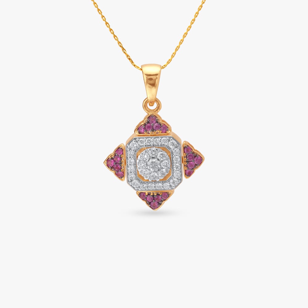 Regal Bloom Diamond Pendant,,hi-res image number null