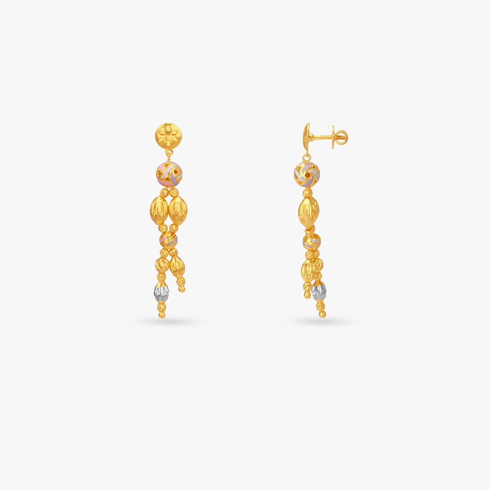 Tricolor Elegance Gold Necklace Set,,hi-res image number null
