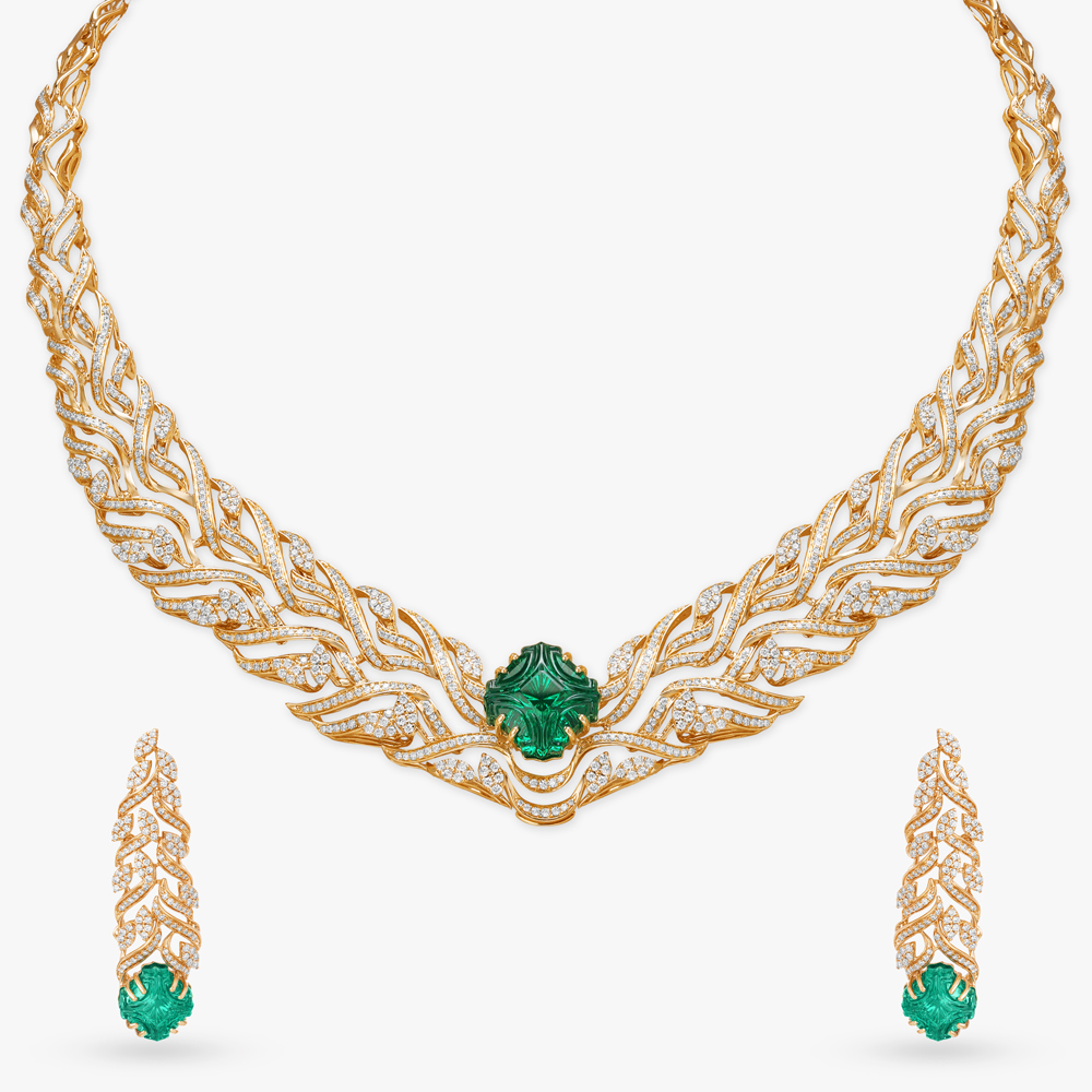 Regal Crown Diamond Necklace Set,,hi-res image number null