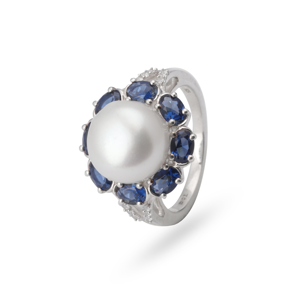 Clara Certified Pearl (Moti) 7.5cts or 8.25ratti Zoya Silver Ring for Men  and women-10 : Clara: Amazon.in: Jewellery