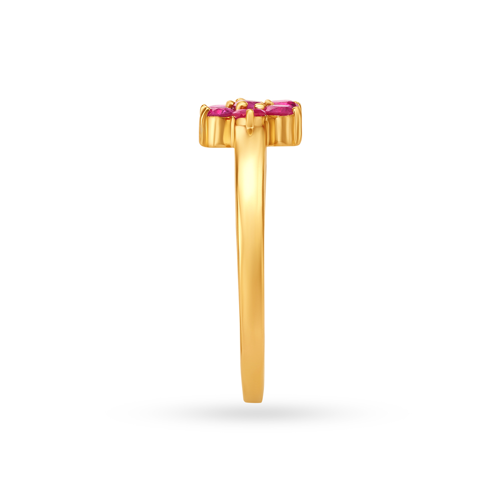 Fancy Floral Finger Ring,,hi-res image number null