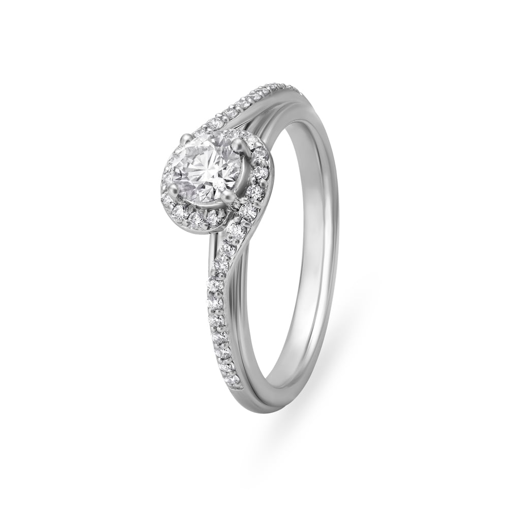 Timeless Solitaire Look White Gold and Diamond Ring,,hi-res image number null