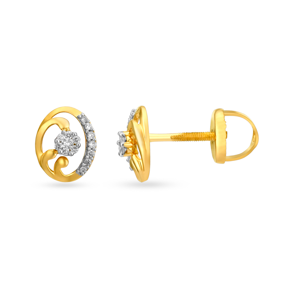 Solitaire Look Diamond Stud Earrings,,hi-res image number null