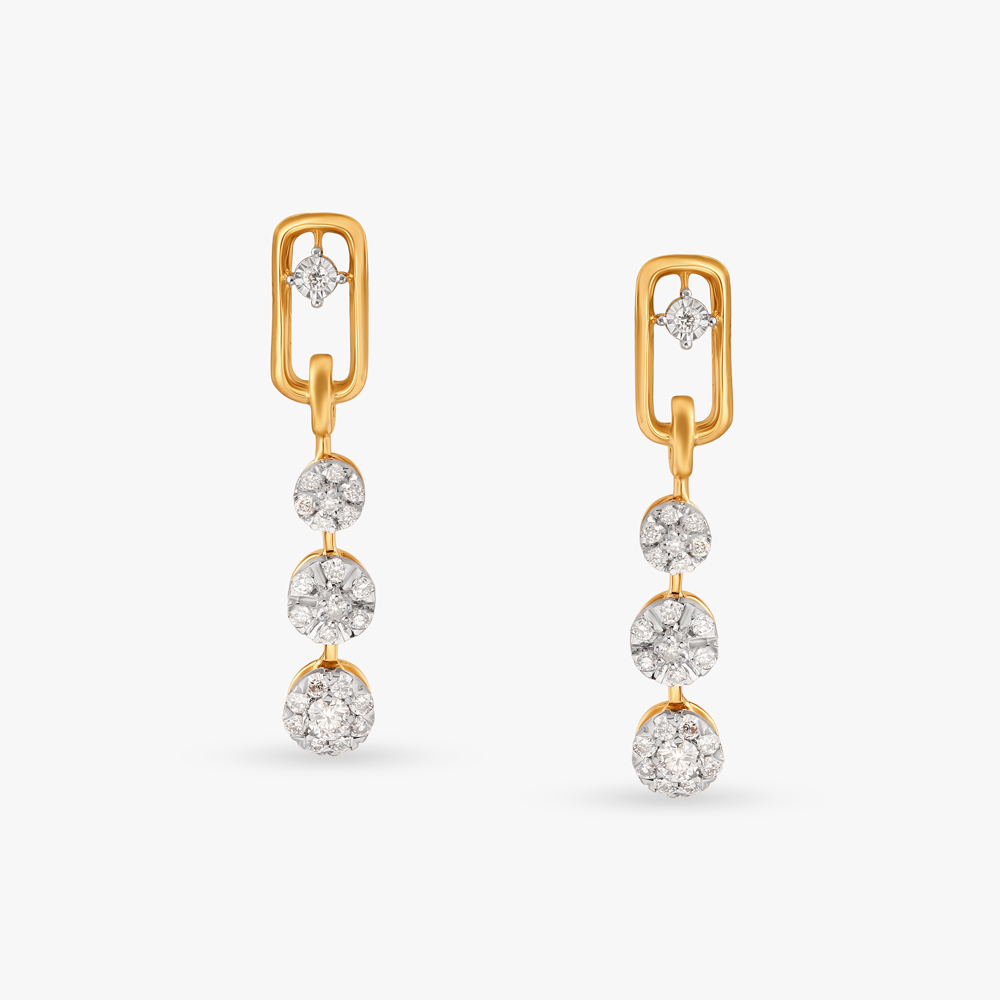 Celestial Cascade Diamond Drop Earrings,,hi-res image number null